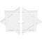 Ekena Millwork Axel Architectural Grde PVC Contemporary Ceiling Medallion, Two Piece, 30"OD x 3"ID x 16 1/2"C x 1"P CMP30AL2-03000 - alternate 4